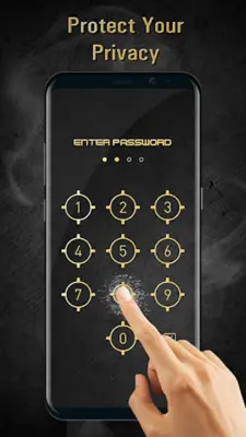 Gun Fire Lock Screen android App screenshot 1