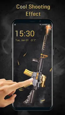 Gun Fire Lock Screen android App screenshot 2