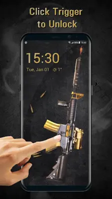 Gun Fire Lock Screen android App screenshot 3