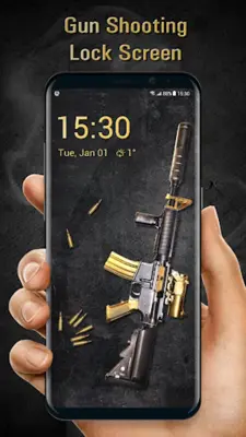 Gun Fire Lock Screen android App screenshot 4